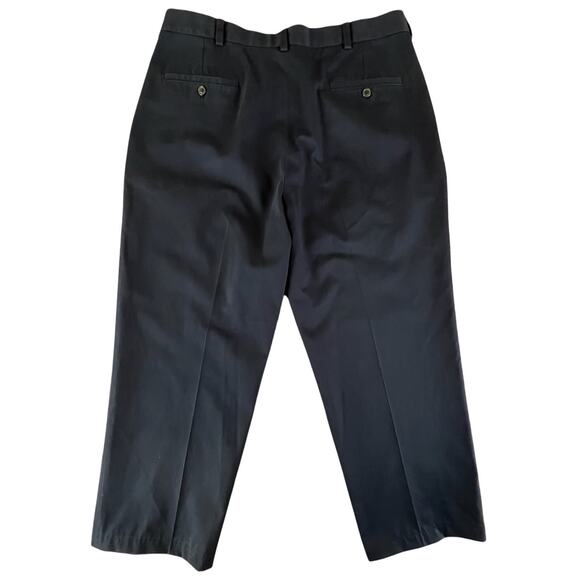 Brooks Brothers 346 Elliot Pleated Chino 36x30 Navy Blue Cotton Dress Pants - Picture 6 of 16